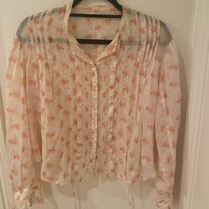 Doen Pink Floral Blouse